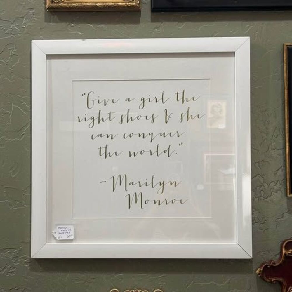 Marilyn Monroe Quote Framed Art Piece 18” Square